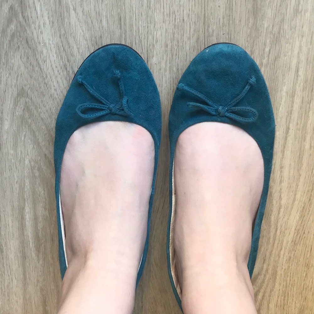 Teal Vince Camuto Suede Flats